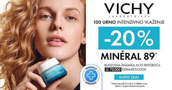 Vichy Mineral 89 izdelki so vam na voljo 20% ugodneje.