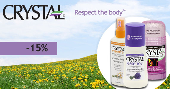 Crystal - Naravni mineralni deodoranti so vam na voljo 15% ugodneje!
