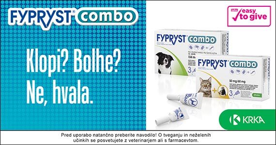 Fypryst combo. Klopi? Bolhe? Ne, hvala.