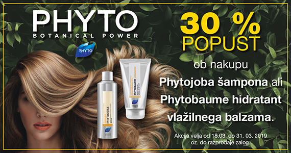 Phytojoba šampon in Phytobaume balzam sta vam na voljo 30% ugodneje.