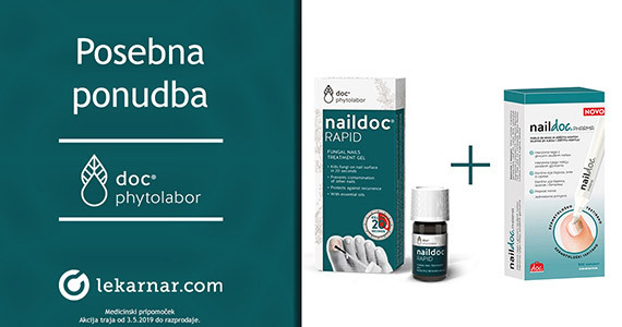 Ob nakupu naildoc Rapid gela vam podarimo: naildoc Pharma, pisalo za nego in zaščito nohtov.