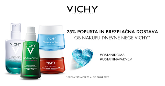 Vichy vam podarja 25% popust ob nakupu dnevne nege + Brezplačno dostavo.