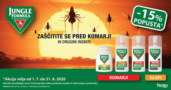 Jungle Formula – maksimalna zaščita pred insekti vam je na voljo 15% ugodneje.