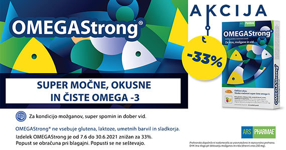 OmegaStrong Ars Pharmae vam je na voljo 33% ugodneje.