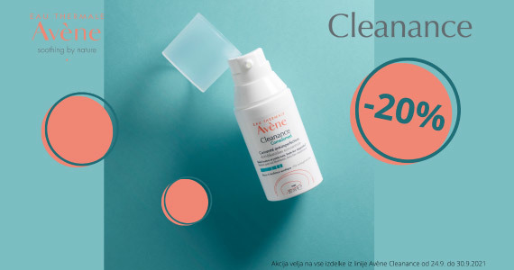 Vsi izdelki Avene Cleanance za nego mastne kože so vam na voljo 20% ugodneje
