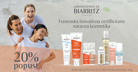 Vsi izdelki Biarritz so vam na voljo 20% ugodneje.
