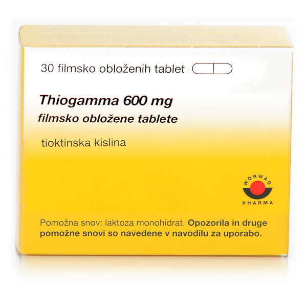 Thiogamma 600 mg, filmsko obložene tablete (30 filmsko obloženih tablet)