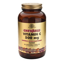Solgar Vitamin C, žvečljive tablete brusnica in malina (90 tablet)