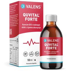 Valens Quvital forte sirup z vitaminoma B1 in B2, okus jabolka (180 ml)