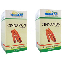 Nutrilab Cinnamon, kapsule - paket (2 x 60 kapsul)