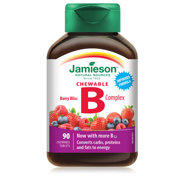 Jamieson B kompleks, bonboni z okusom naravnih gozdnih sadežev (90 bonbonov)