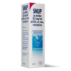 Snup 0,5 mg/ml, pršilo za nos za uporabo pri otrocih (10 ml)