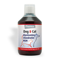 Pharmox Glukozamin Hondroitin in MSM za pse in mačke, tekočina (500 ml)