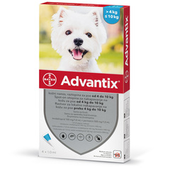 Advantix 100, raztopina za pse od 4 kg do 10 kg (4 x 1,0 ml)