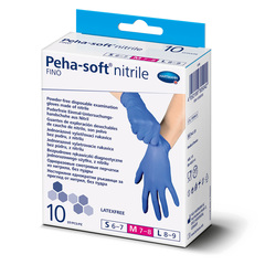 Peha-Soft Nitrile Fino, nesterilne rokavice brez pudra - Modre (10 rokavic)