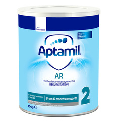 Aptamil AR 2, nadaljevalno mleko za prehransko uravnavanje polivanja pri dojenčkih po dopolnjenem 6. mesecu starosti (400 g)