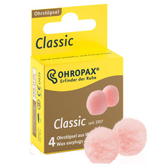 Ohropax Classic, voščeni čepki za ušesa (4 čepki)