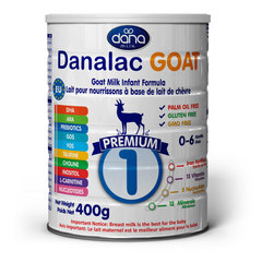 Danalac GOAT 1, začetno mleko za dojenčke na osnovi kozjega mleka od rojstva naprej (400 g)