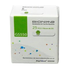 Bionime Rightest GS550, testni lističi (25 testnih lističev)