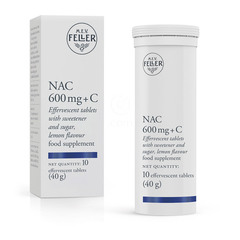 M.E.V. Feller NAC 600 mg + C, šumeče tablete (10 šumečih tablet)