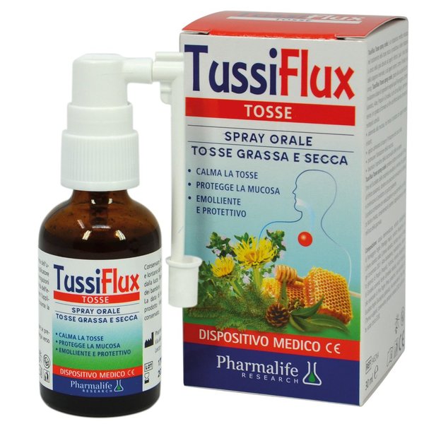 Tussiflux, oralno pršilo za kašelj (30 ml) 