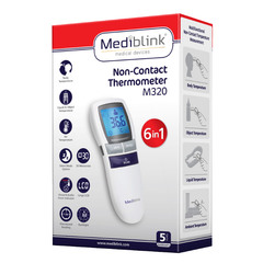 Mediblink M320, brezkontaktni termometer 6v1 (1 komplet)