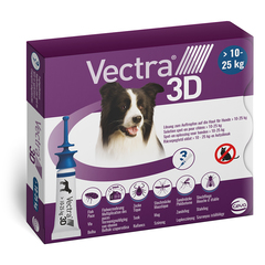 Vectra 3D, kožni nanos - raztopina za pse 10-25 kg (3 x 3,6 ml)