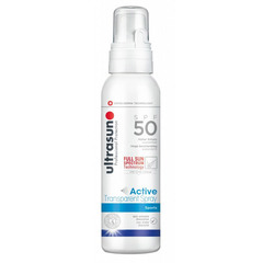 Ultrasun Active Transparent Spray, sprej za zaščito kože pred soncem za športnike (150 ml)