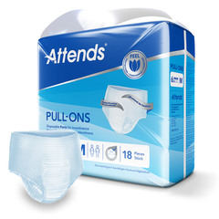 Attends Pull-Ons 6, hlačke za zaščito pri srednje težki inkontinenci - velikost M (18 hlačk)