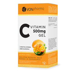 VonPharma Vitamin C 500 mg, gel za direktno uporabo - vrečke (12 vrečk)
