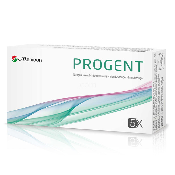 Menicon Progent, intenzivna čistilna raztopina za nego poltrdnih kontaktnih leč (5x (2x 5 ml))
