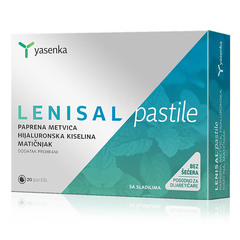 Yasenka Lenisal, pastile s poprovo meto, melis in hialuronsko kislino (20 pastil)