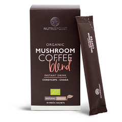 Nutrispoint Mushroom Coffe Blend, ekološka kava obogatena z gobami - vrečke (14 vrečk)