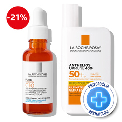 LRP Anti-Age, protokol z vitaminom C za sijaj kože - nega in zaščita pred soncem (30 ml + 50 ml)
