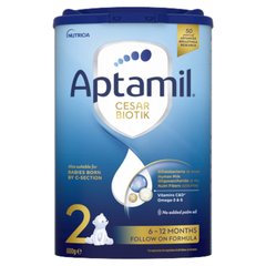 Aptamil 2 Cesar Biotik, nadaljevalno mleko za dojenčke po 6. mesecu (800 g) 
