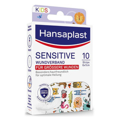 Hansaplast Sensitive Kids, obliži za otroke za večje rane (10 obližev)