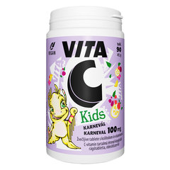Vita C Kids 100 mg Vitabalans Karneval, žvečljive tablete (90 tablet)