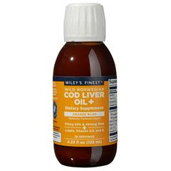 Wiley's Fintest Wild Norvegian Cod Liver Oil, olje (125 ml)