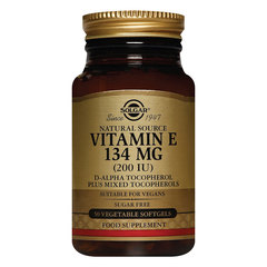 Solgar Vitamin E 134 mg (200 I.E.), mehke kapsule (50 kapsul)