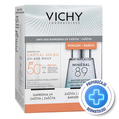 ichy Capital Soleil UV-Age in Mineral 89, paket za zaščito kože pred soncem - ZF50+ (40 ml + 30 ml)