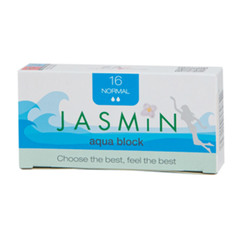 Jasmin Aqua Block, higienski tamponi - normal (16 tamponov)