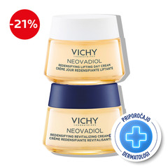 Vichy Neovadiol, protokol za čvrstost kože v perimenopavzi - dnevna in nočna nega (2 x 50 ml)