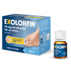 Exolorfin 50 mg/ml, zdravilni lak za nohte (2,5 ml)