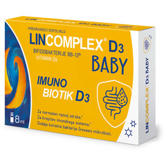 Lincomplex Baby Imuno Biotik D3 Lek, kapljice (8 ml)