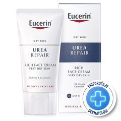Eucerin UreaRepair 5%, bogata krema za obraz za zelo suho kožo (50 ml) 