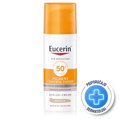 Eucerin Sun Pigment Control Tinted, obarvan fluid za zaščito pred soncem - medium - ZF 50+ (50 ml) 