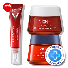 Vichy Liftactiv Collagen, protokol proti gubam (50 ml + 50 ml + 30 ml)