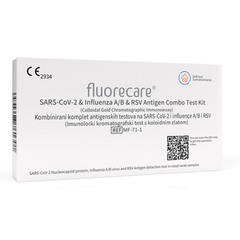 Fluorecare, kombinirani komplet antigenskih testov za Sars-Cov-2 ter gripo A/B in RSV (1 komplet)