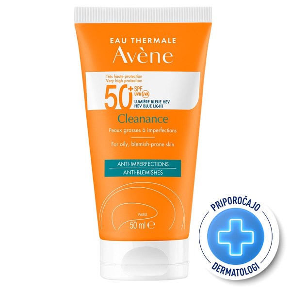 Avene Sun Cleanance, ultra lahka krema - zelo visoka zaščita - ZF50+ (50 ml)