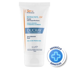 Ducray Keracnyl, UV fluid za zaščito kože pred soncem za obraz - ZF 50+ (50 ml)